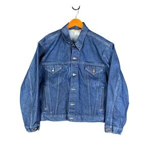 Big Mac Workwear Denim Jacket Trucker Union Made Vintage Indigo Blue Mens XL EUC